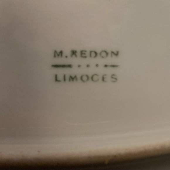 Rare Antique M Redon Limoges Cobalt Blue Gold Embossed 9” Plate France 1850-1899 - Picture 5 of 5